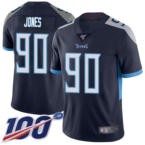 Tennessee Titans Limited Navy Blue Men DaQuan Jones Home Jersey NFL Football #90 100th Season Vapor Untouchable->tennessee titans->NFL Jersey